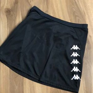 Kappa drawstring button side mini skirt